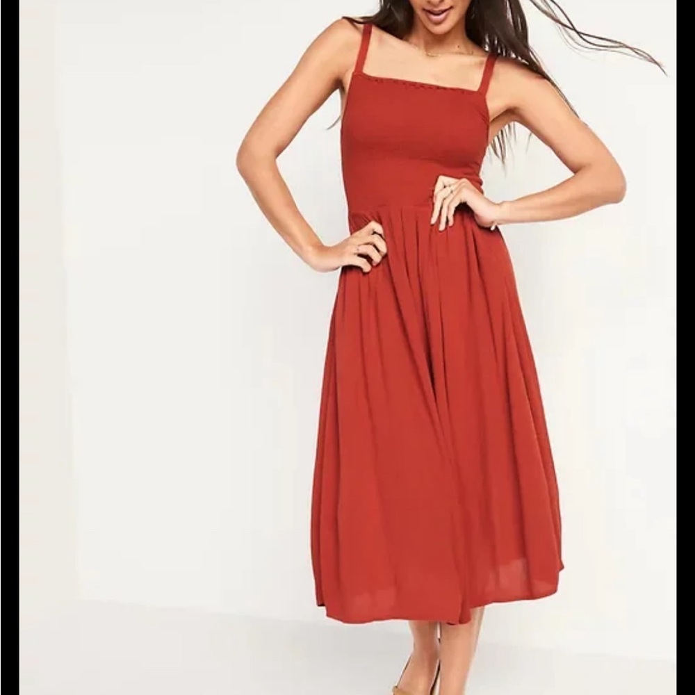 Old Navy Brown Midi Sundress for Casual Occasions